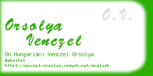 orsolya venczel business card